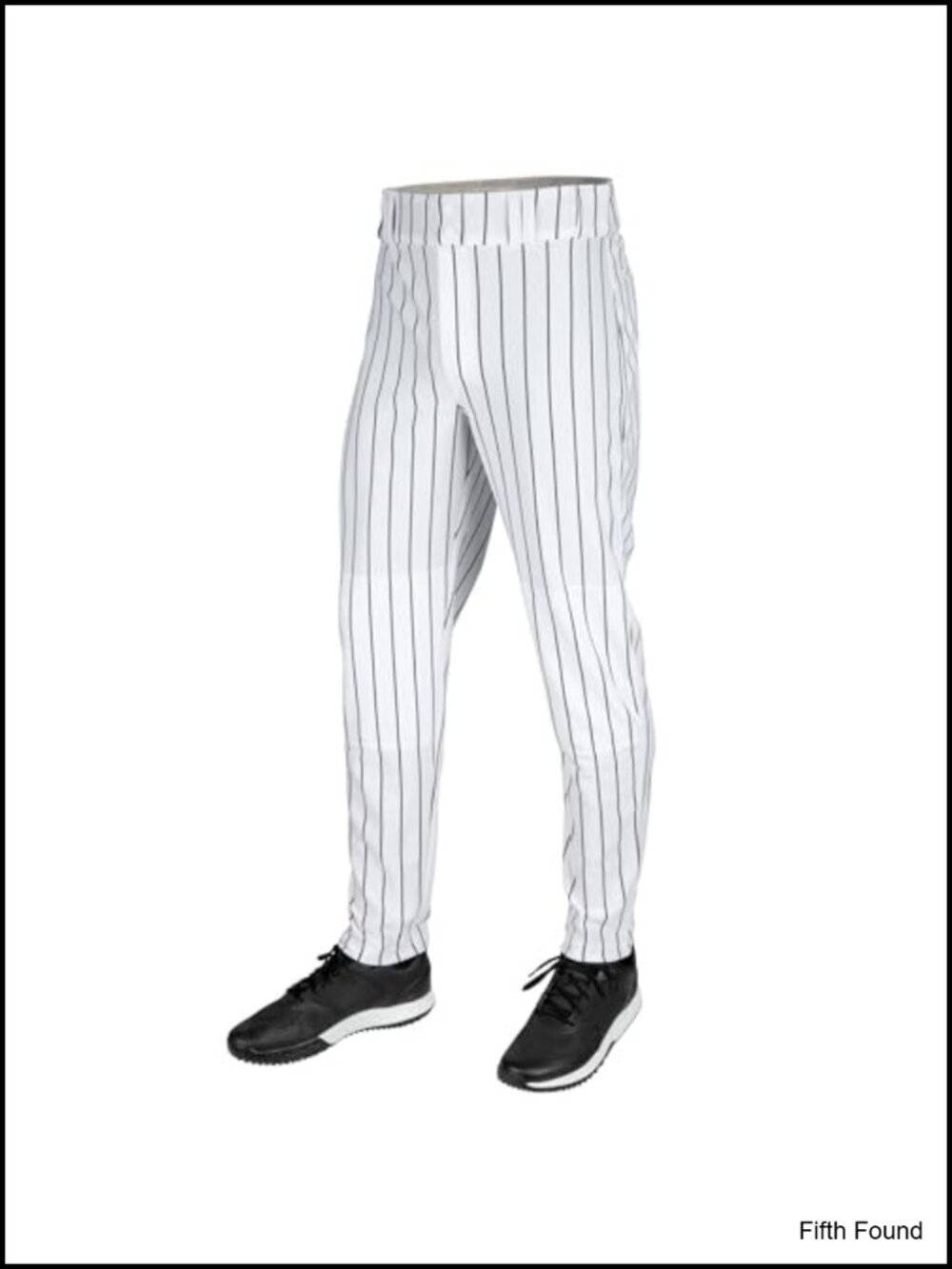 Tapered Baseball Pants Pinstripes Stretch Polyester